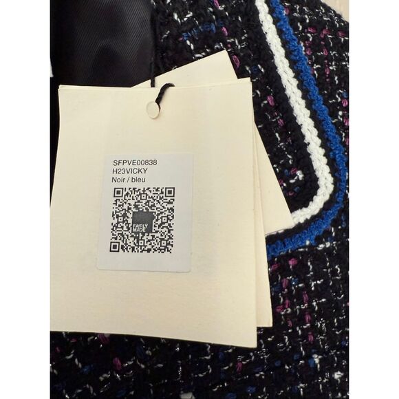 Sandro Vicky Tweed Cropped Jacket - Picture 10 of 11